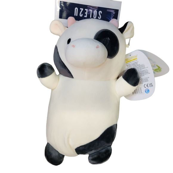 Squishmallows Kellytoy Plush Hug Mees Connor the Cow 12" Very Rare - Picture 1 of 4